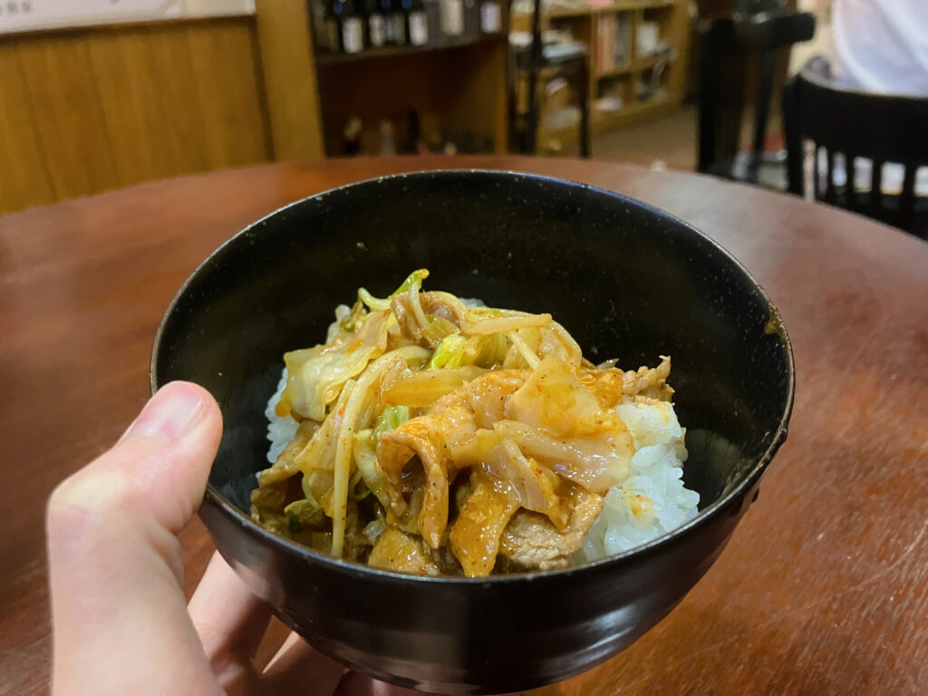 「ゆかり食道」豚キムチ丼