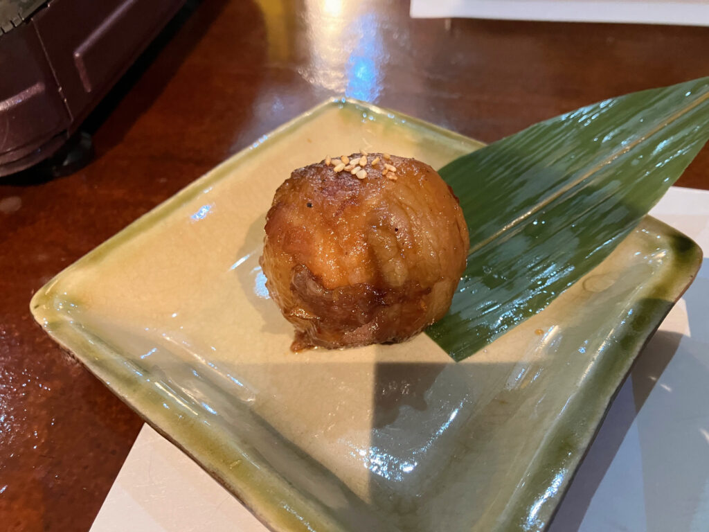 「肉丸」あぐー豚の肉巻きおにぎり