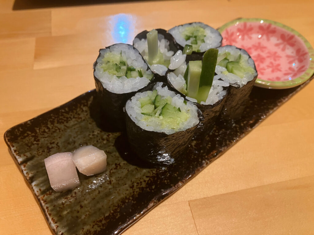 「潤旬庵(うりずあん)」かっぱ巻き