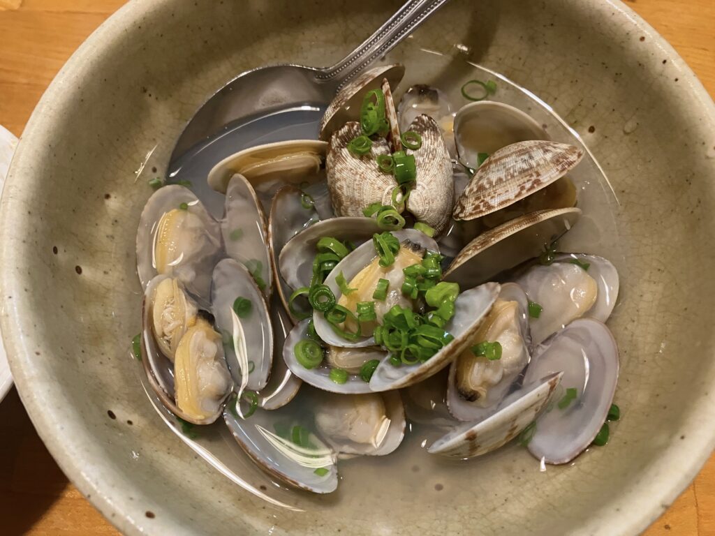 「わが家」あさりの酒蒸し