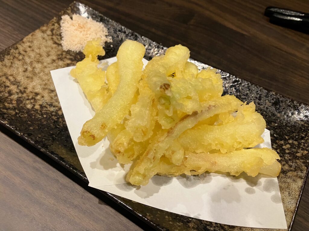 「輝月」伊江島産島らっきょう天ぷら
