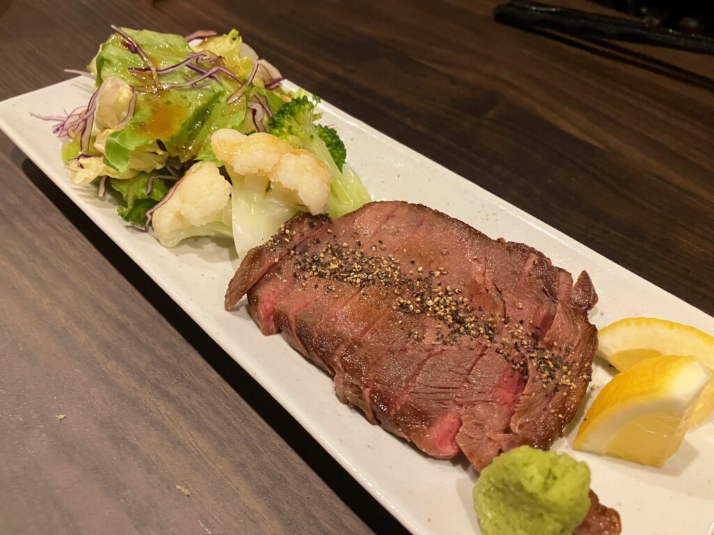 「輝月」牛タンステーキ