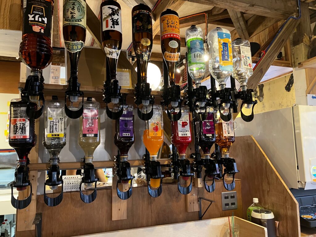 「ミージマ共同売店」セルフ酒