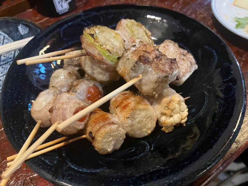 那覇市長田「どんたく」野菜巻き盛り合わせ5本